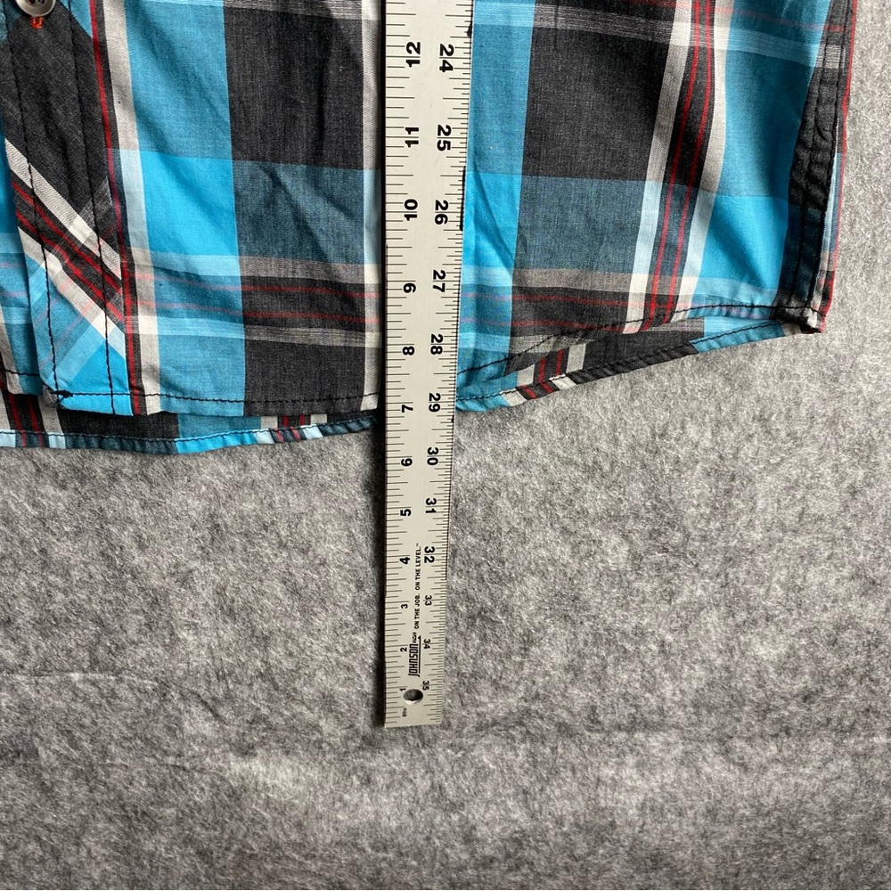 Rock‎ & Republic Mens Multicolor Plaid Long Sleeve Button Down Shirt Size M - Picture 7 of 10